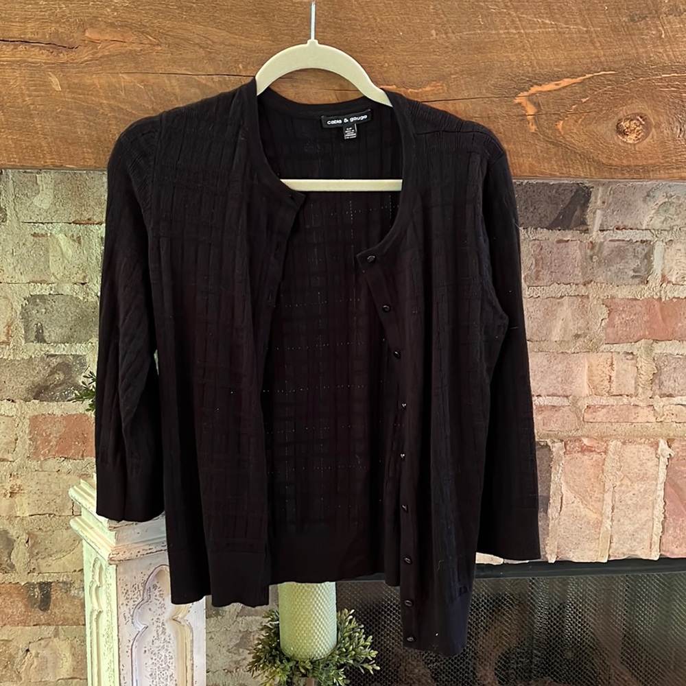 Black cardigan